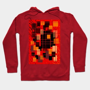 Abstract Red and Yellow Hoodie